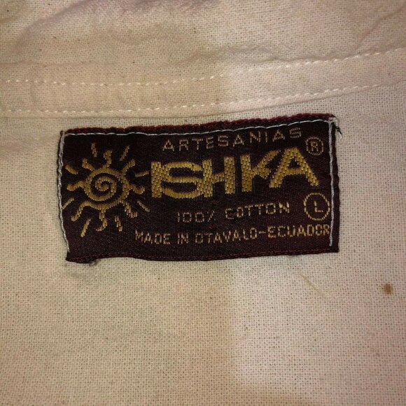 Artesanias Ishka Long Sleeve 1/4 Button Up Shirt - Picture 6 of 6